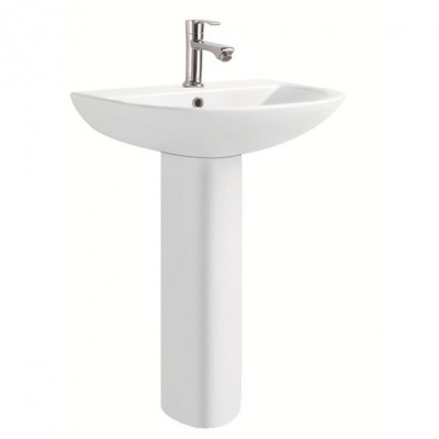 Bathroom pedestal sink ceramic hand wash basin