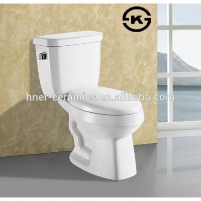 Classical Korean style Ceramic Two Piece Toilet, Bathroom WC toilet bowl